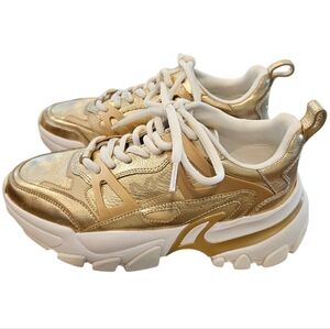 Michael Kors Gold Athletic Shoes